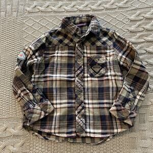 Seegent Major Plaid Snap Button Down ~ 4